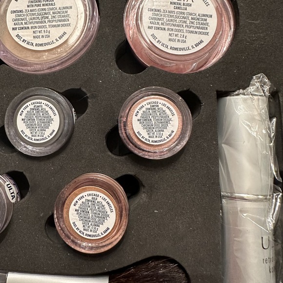 NEW ULTA Minerals Bronzer Powder Blush Eye Shadow Eye Liner Brush Make Up Set - Picture 4 of 8